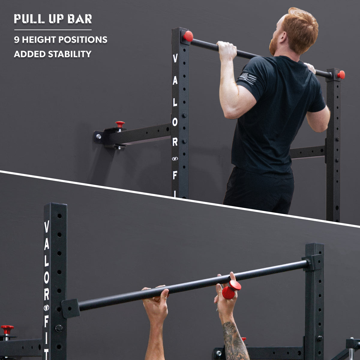Folding Wall Mounted Squat Rack - Bench - Pull Up Bar