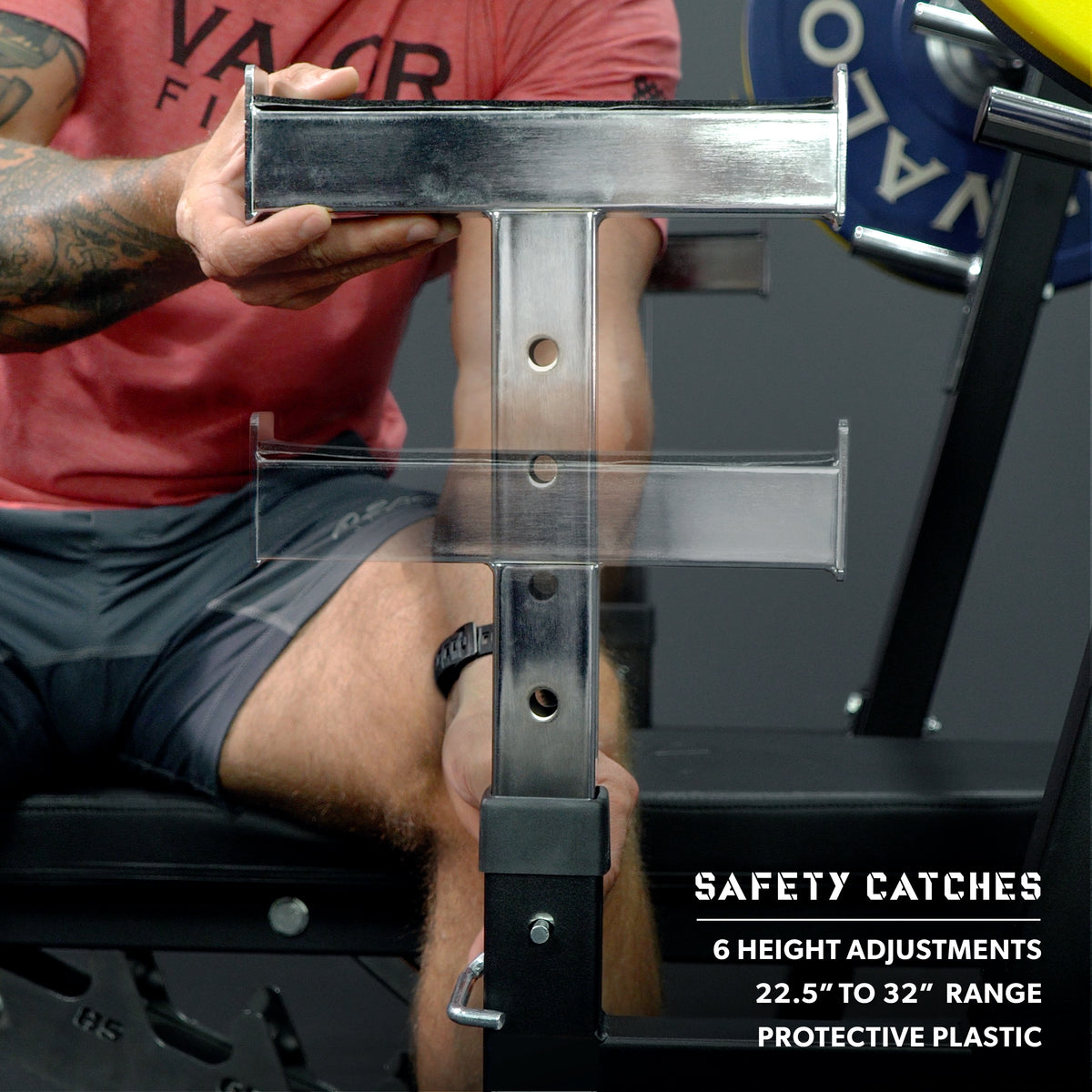 Squat - Bench Press Combo Rack w/ Plate Storage