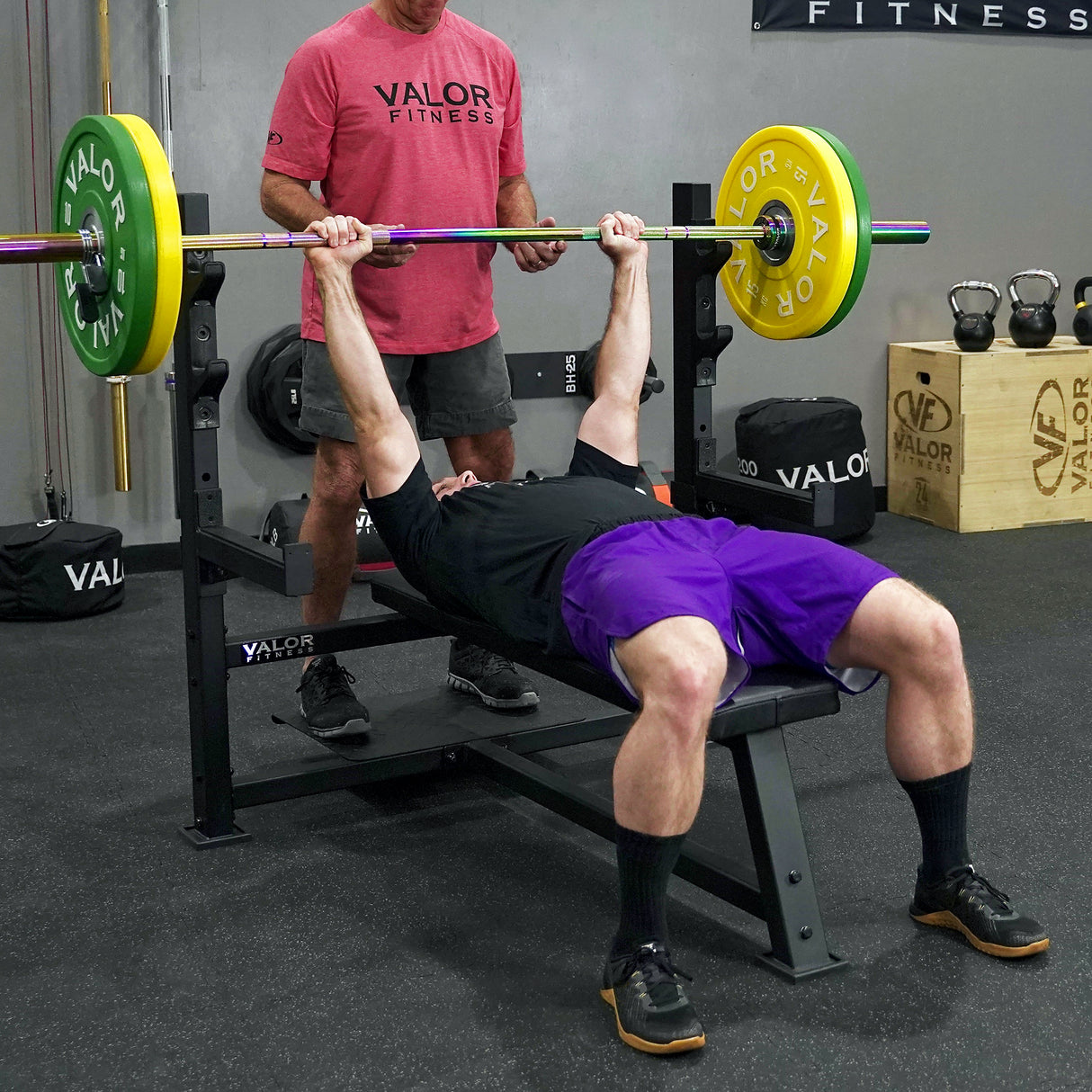 Heavy Duty Bench Press w/ Safety Catch - Spotter Stand