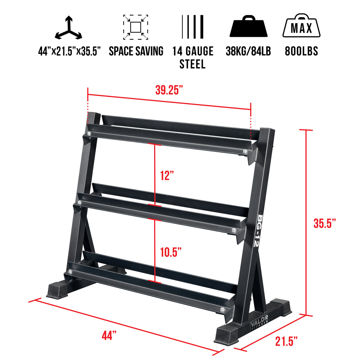 Dumbbell 3 Tier Storage Rack