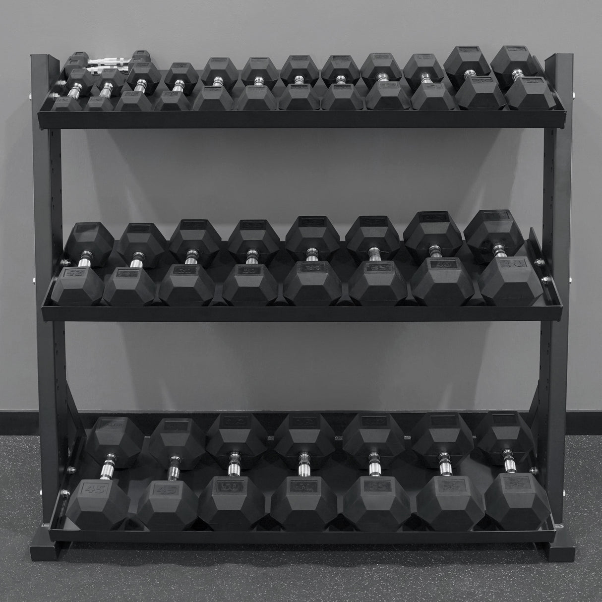 Flat Shelf 3 Tier Storage Rack for Fitness Equipment