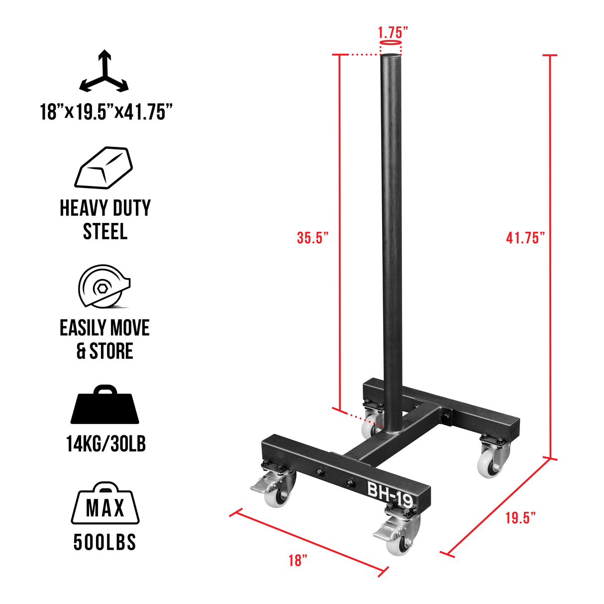 Stackable Rolling Bumper Plate Storage