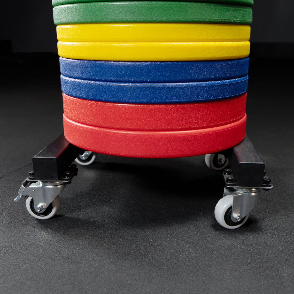 Stackable Rolling Bumper Plate Storage