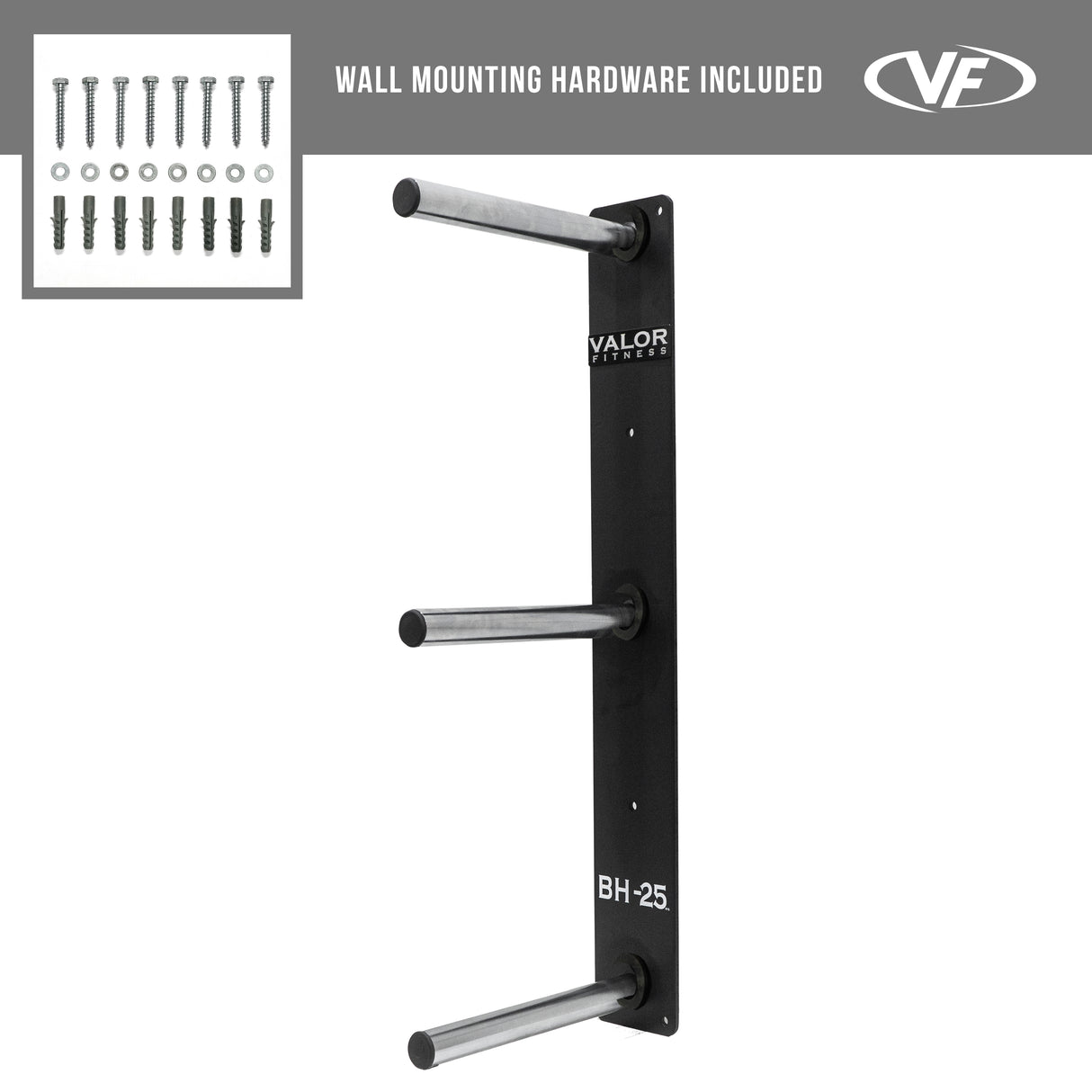 Wall Mounted 3 Peg Olympic Plate Storage