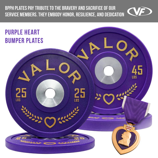 Purple Heart Urethane Bumper Plates (LB)
