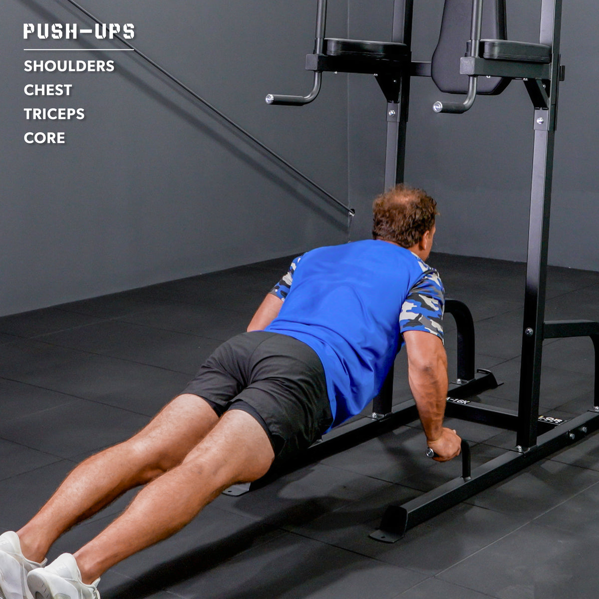 Power Tower Leg Raise Machine