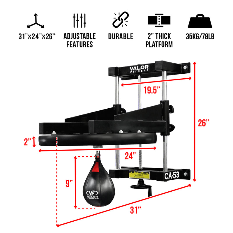 Load image into Gallery viewer, Adjustable 2&quot; Boxing Speed Bag Platform (Bag Included)
