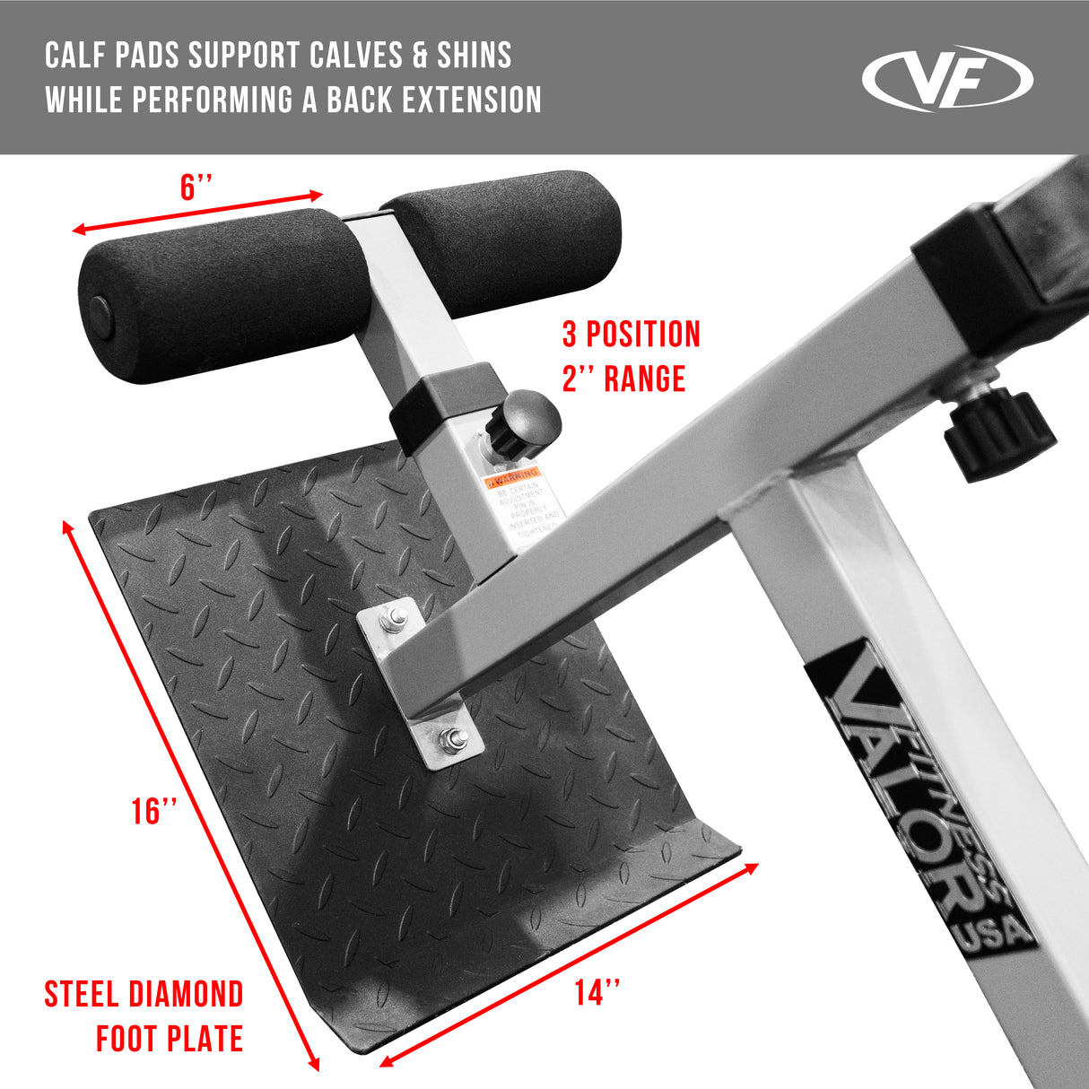 foot plates Adjustable Back Extension Machine