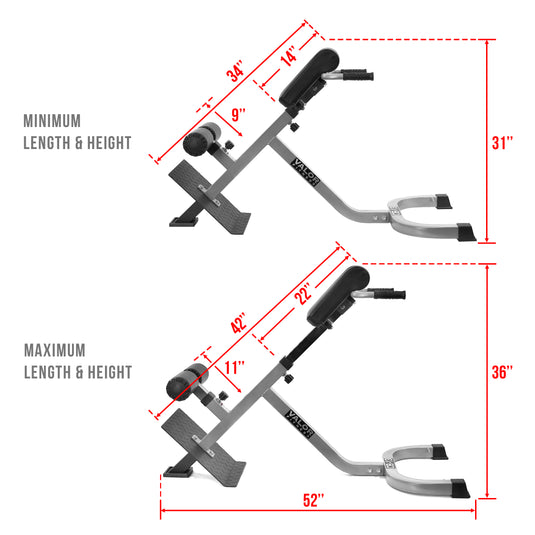 low dimensions Adjustable Back Extension Machine