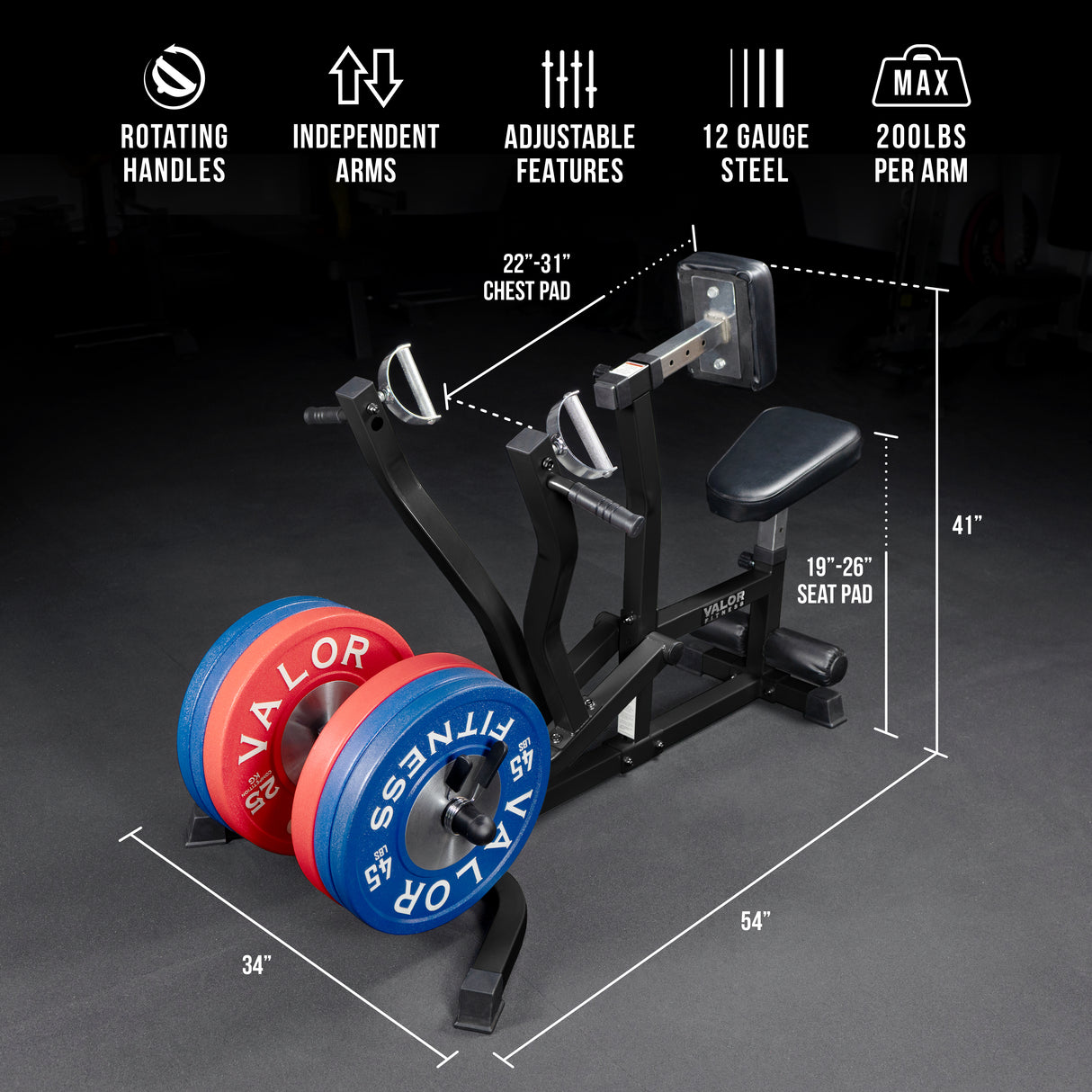 Seated Row Machine w/ Independent Arms