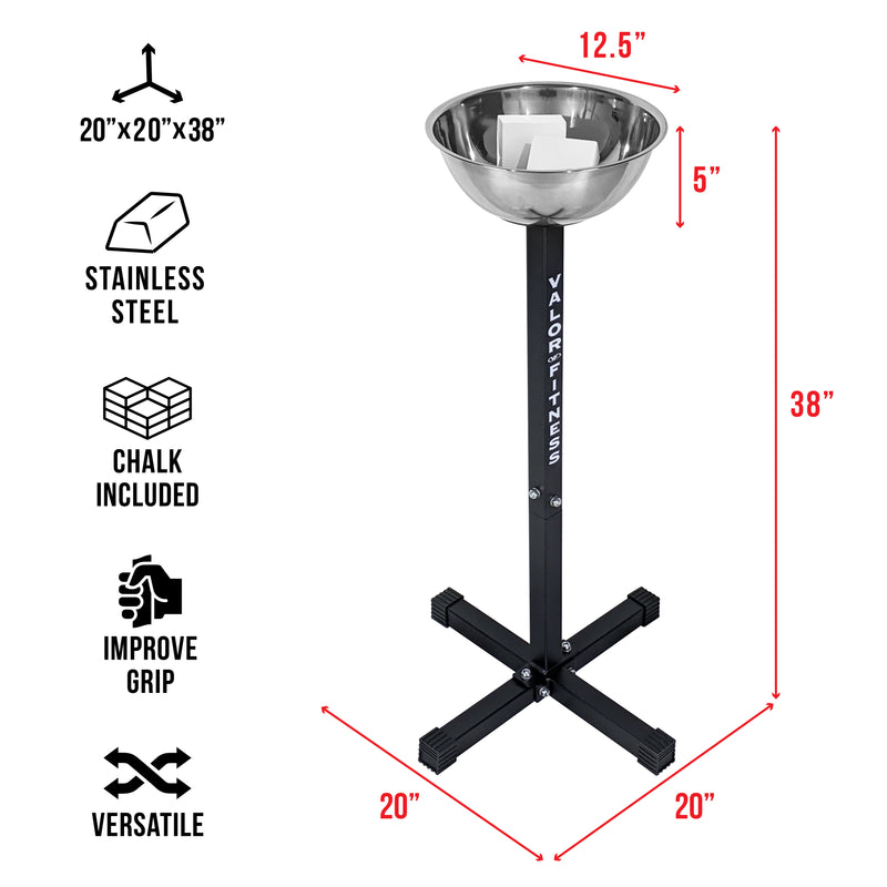 Load image into Gallery viewer, Gym Chalk Stainless Steel Bowl Stand w/ 8 Blocks
