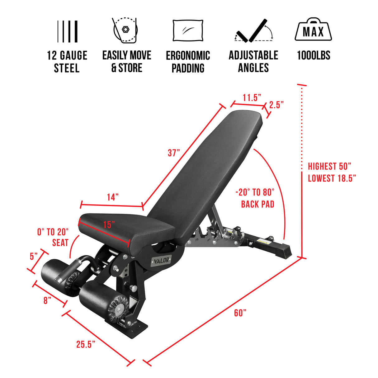 Heavy Duty Flat - Incline - Decline Weight Bench