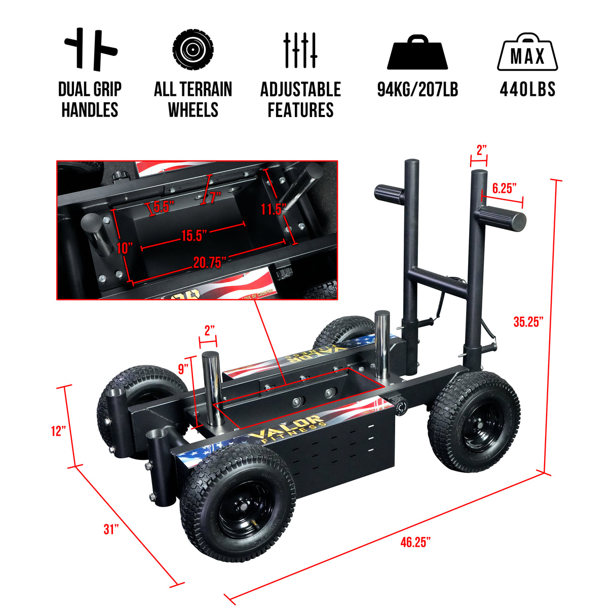 All-Surface Wheeled Sled