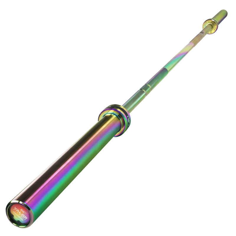 Load image into Gallery viewer, Rainbow Coated Needle Bearing Barbell 86&quot; 28mm
