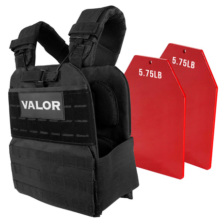 black 14 lb weight vest plates
