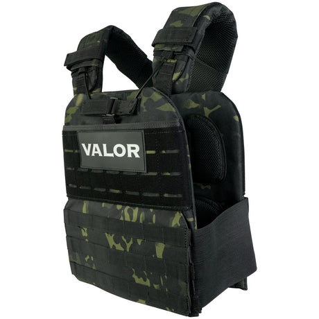 black camo adjustable weighted vest