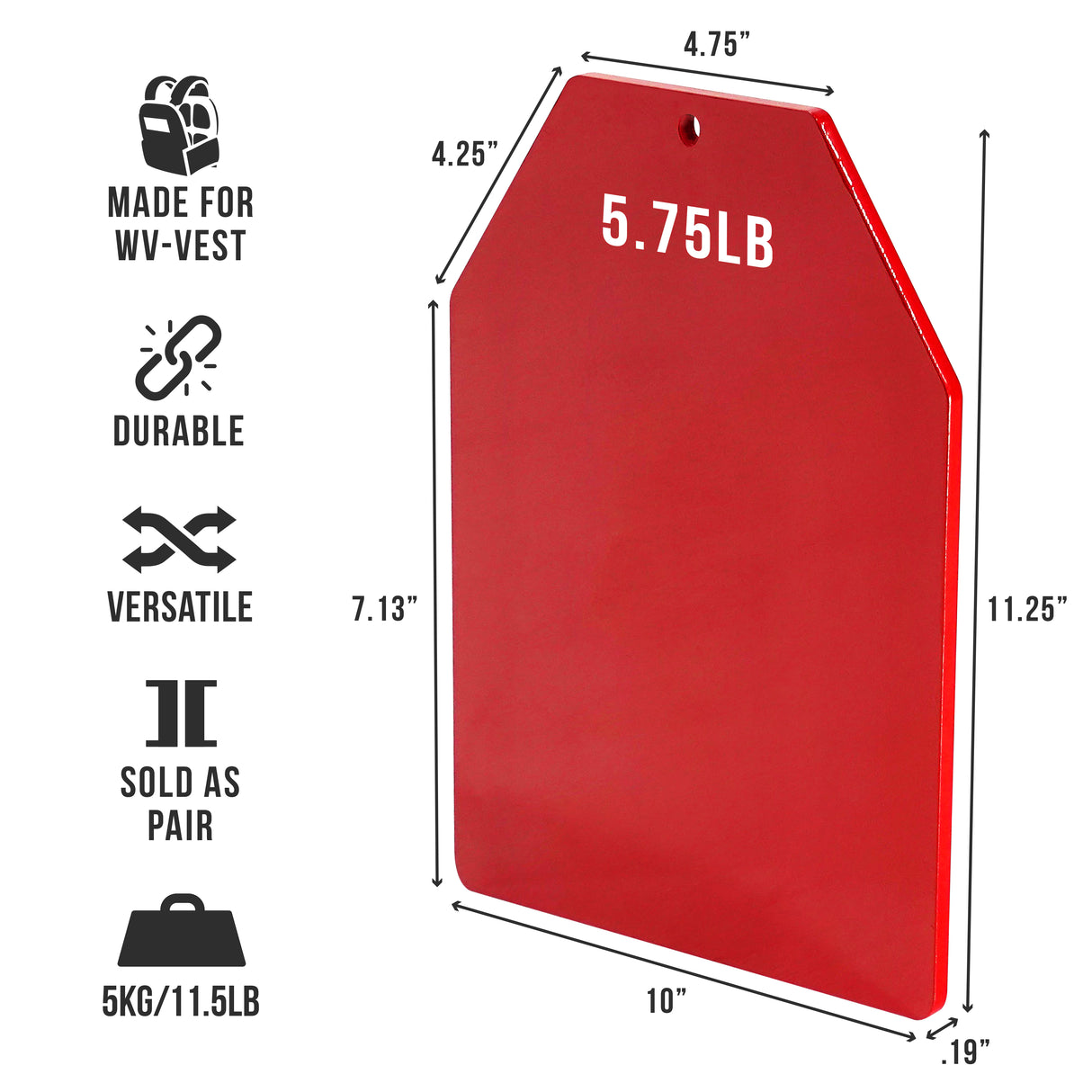 WVSP, Spare Plates For Weight Vest