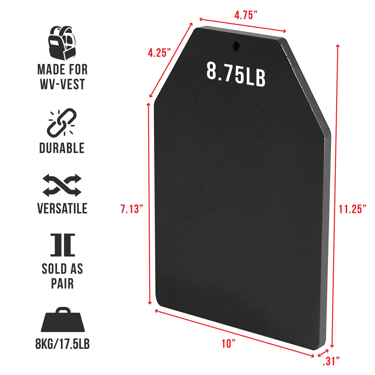 WVSP, Spare Plates For Weight Vest