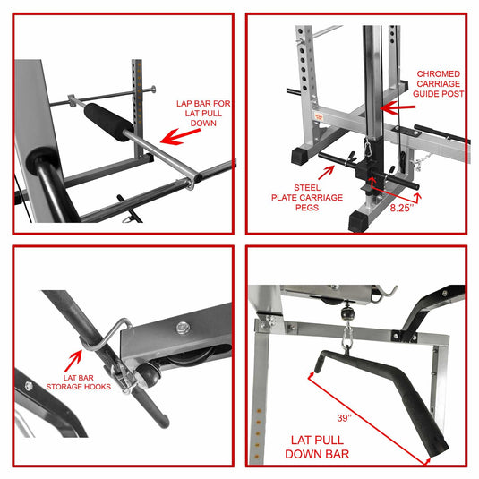 Valor Fitness BD-11L, Lat Pull Attachment for BD-11 Rack