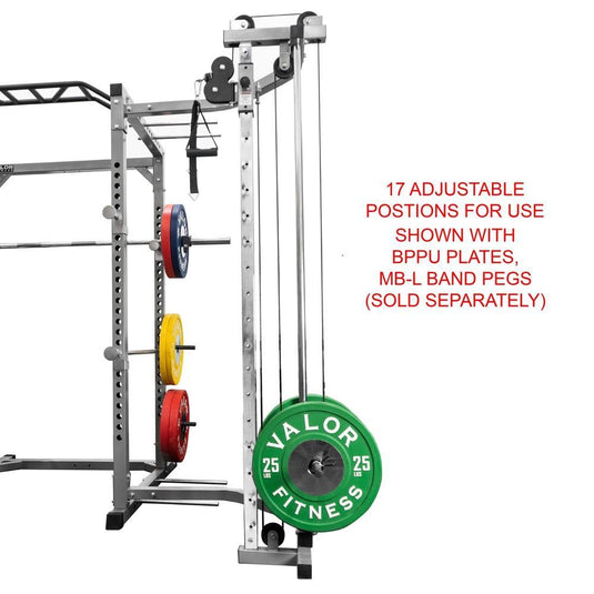 Valor Fitness BD-33BCC, Power Rack w/ Cable Crossover Attachment