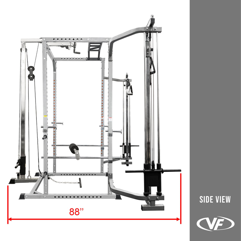 Load image into Gallery viewer, BD-33BCCL, Power Rack w/ Lat Pull &amp; Cable Crossover Attachments
