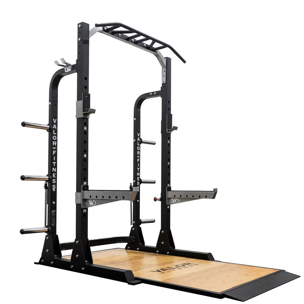 Half Rack With Weightlifting Platform Valor Fitness
