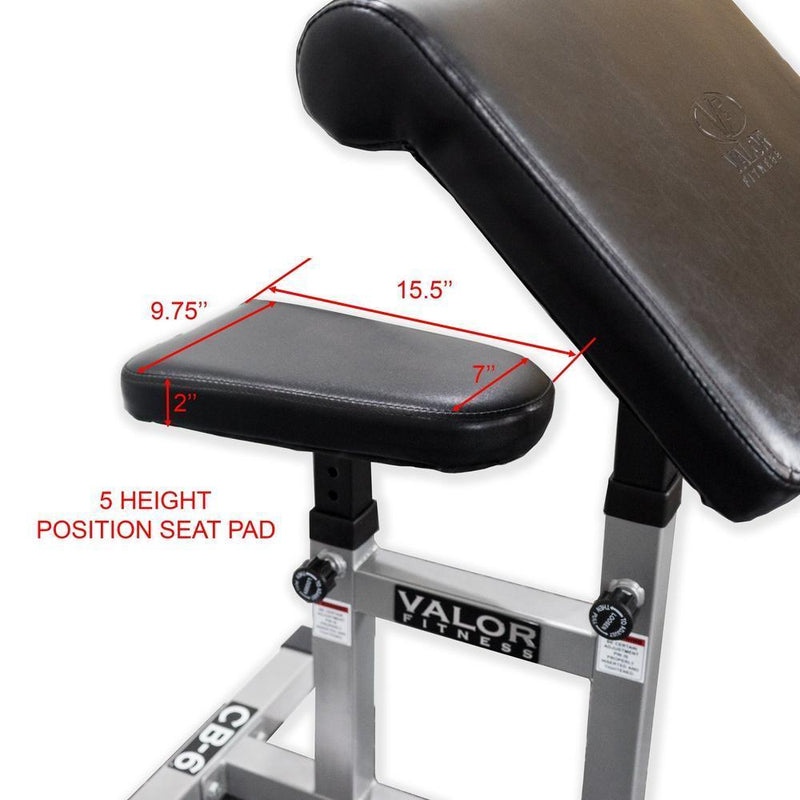 Load image into Gallery viewer, Valor Fitness CB-6, Adjustable Arm Curl Bench
