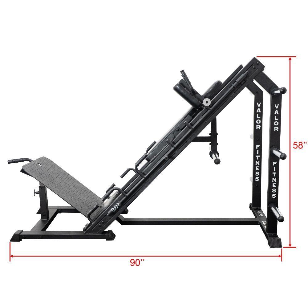 Valor Fitness CC-70, Leg Press Hack Squat Combo Machine