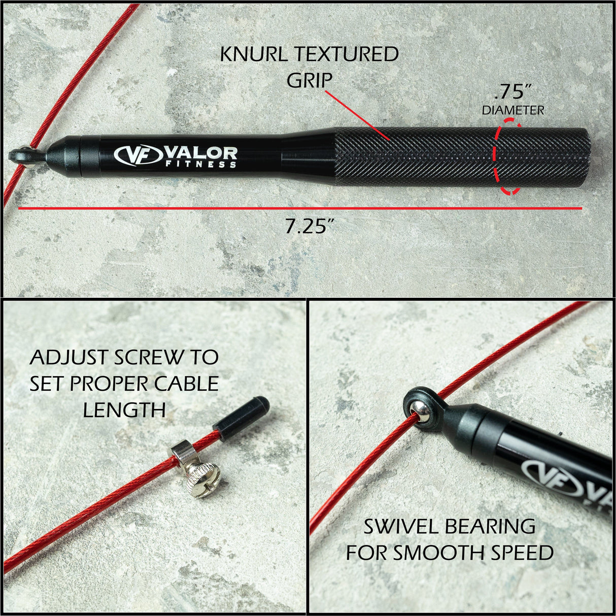SR, Speed Rope (Red or Black)