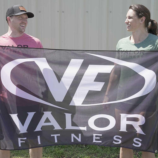 Valor Fitness Large Logo Flag Banner