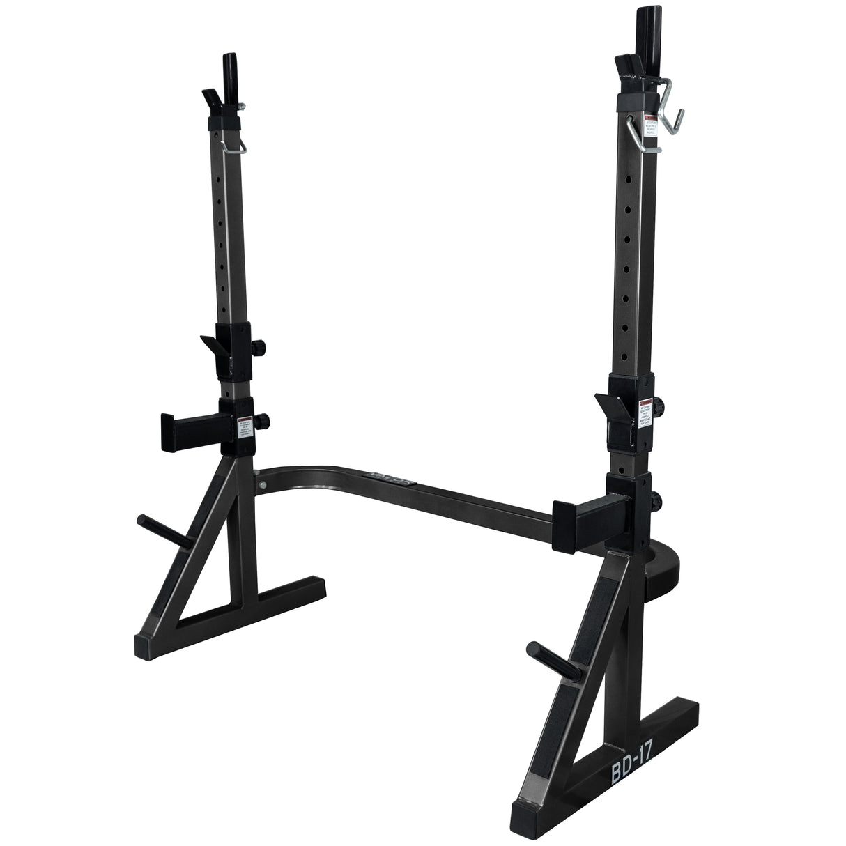 Squat & Bench Press Stand w/ Plate Storage & Bar Catch