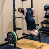 Folding Wall Mounted Squat Rack - Bench - Pull Up Bar
