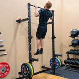 Folding Wall Mounted Squat Rack - Bench - Pull Up Bar