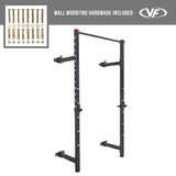 Folding Wall Mounted Squat Rack - Bench - Pull Up Bar
