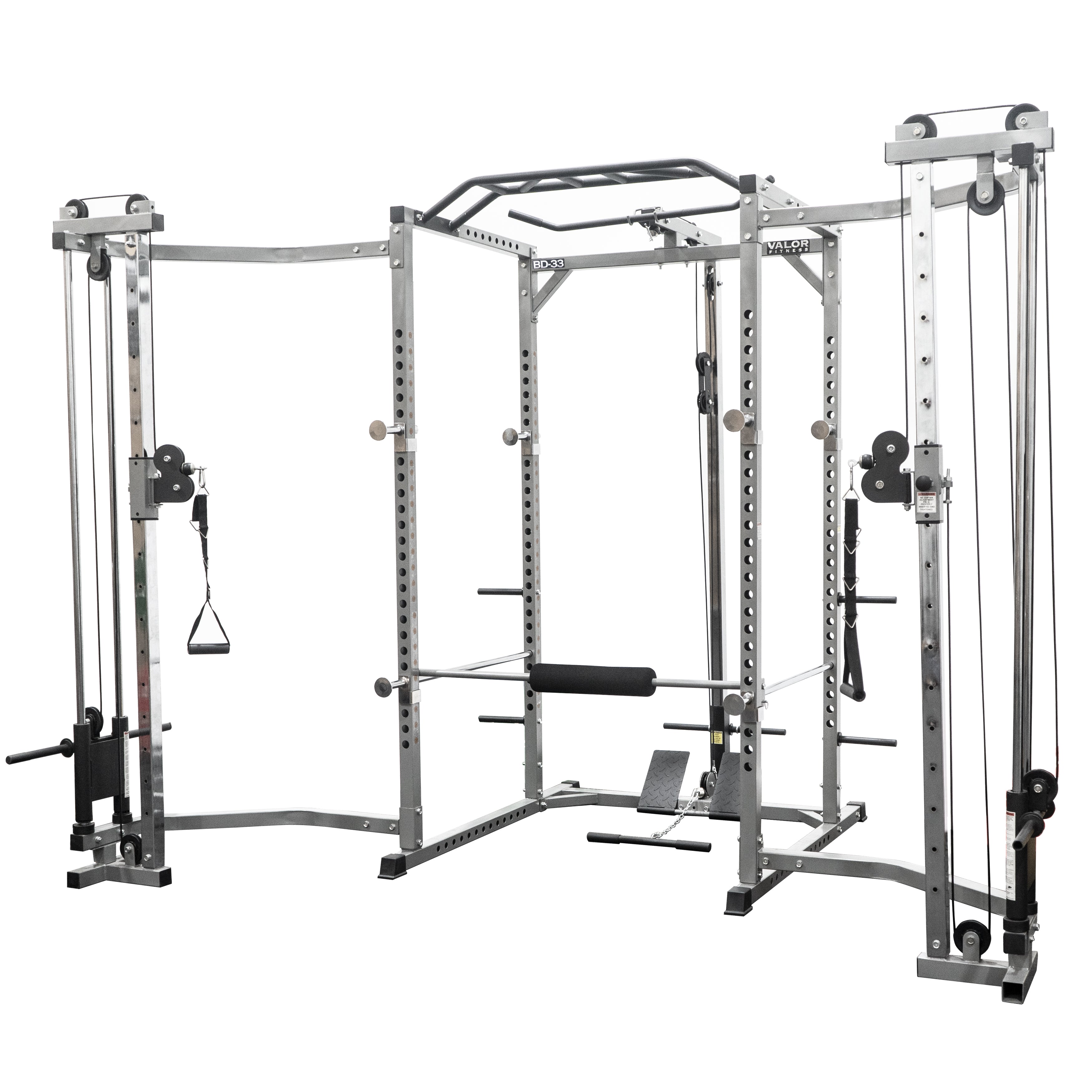 Pro 2x2 Power Rack w Cable Crossover and Lat Pull