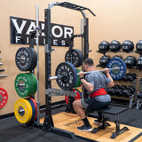 3x3 Half Rack w/ Multi Grip Pullup Bar and Plate Storage