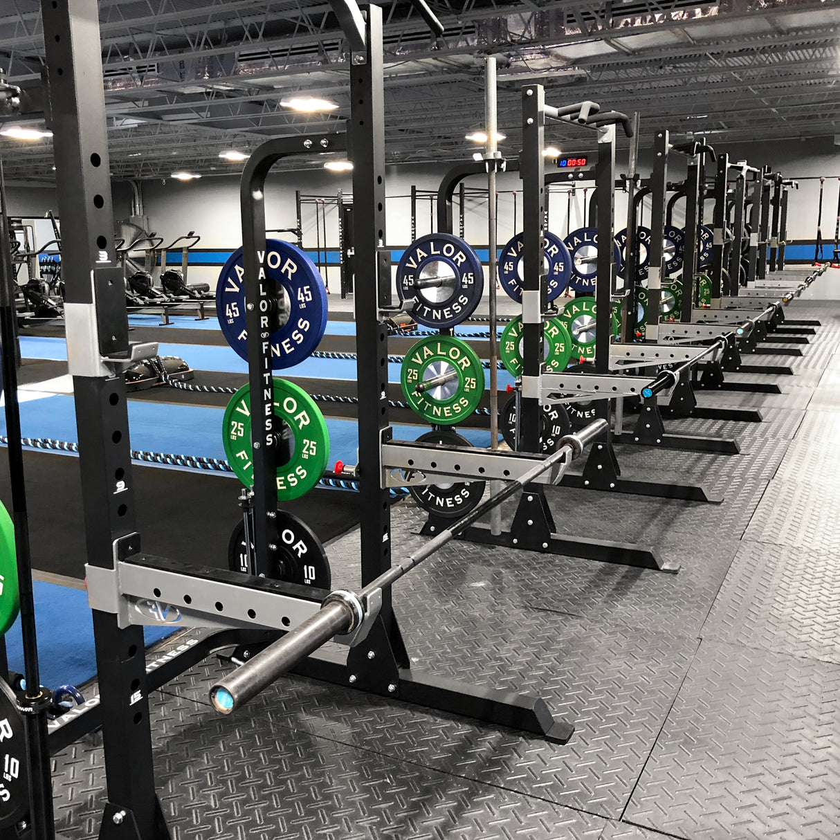 3x3 Half Rack w/ Multi Grip Pullup Bar and Plate Storage