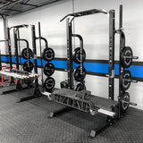 3x3 Half Rack w/ Multi Grip Pullup Bar and Plate Storage