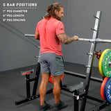 Squat - Bench Press Combo Rack w/ Plate Storage
