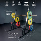Squat - Bench Press Combo Rack w/ Plate Storage