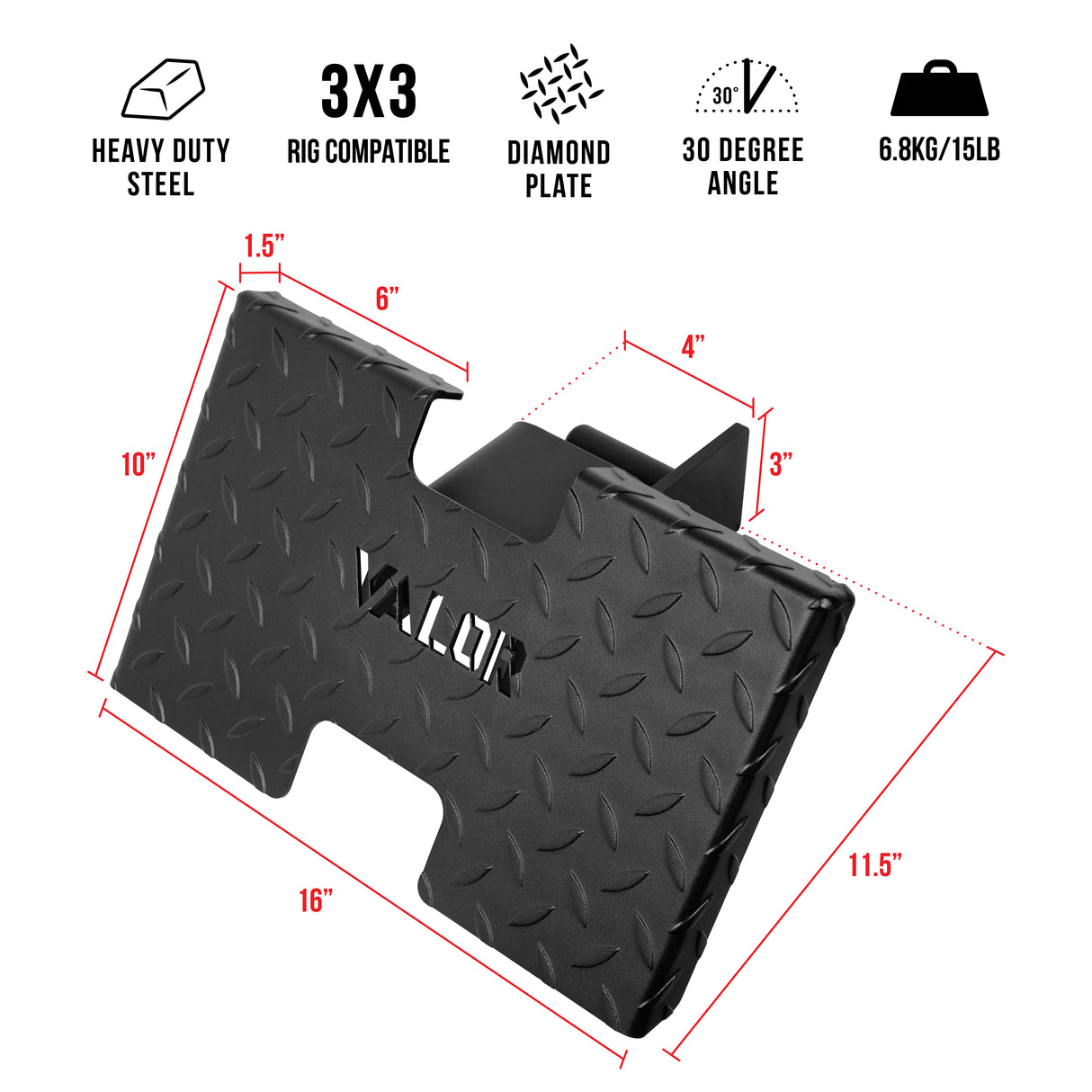 Low Row Foot Plate Attachment for 3x3 Rigs