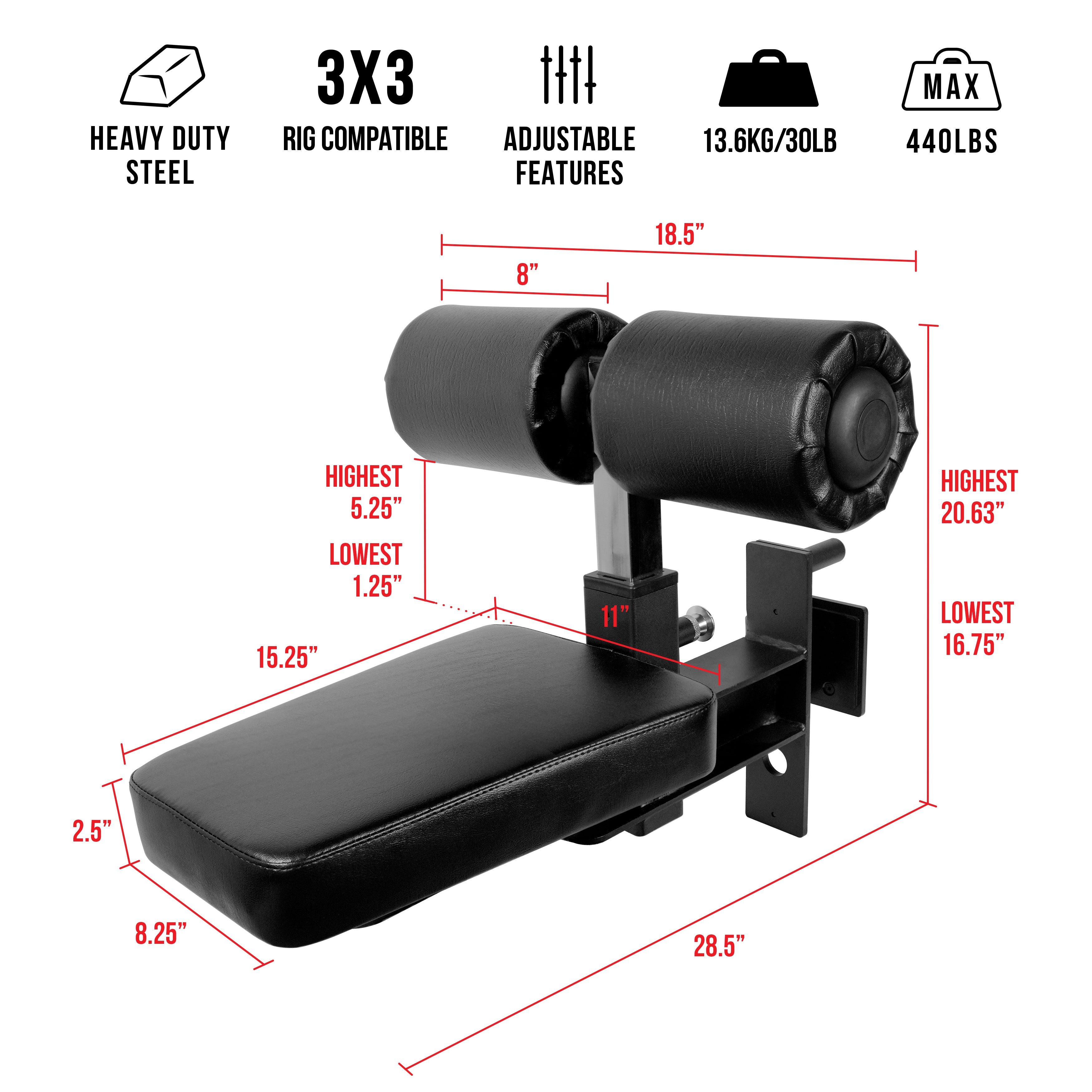 Lat Pulldown Seat for 3x3 Fitness Rack Rigs – Valor Fitness