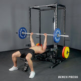 Compact 2x2 Power Rack w/ Lat Pull Station