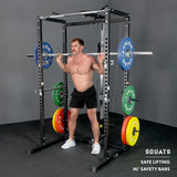 Compact 2x2 Power Rack w/ Lat Pull Station