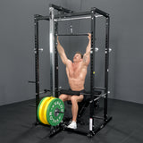 Compact 2x2 Power Rack w/ Lat Pull Station