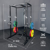 Compact 2x2 Power Rack w/ Lat Pull Station