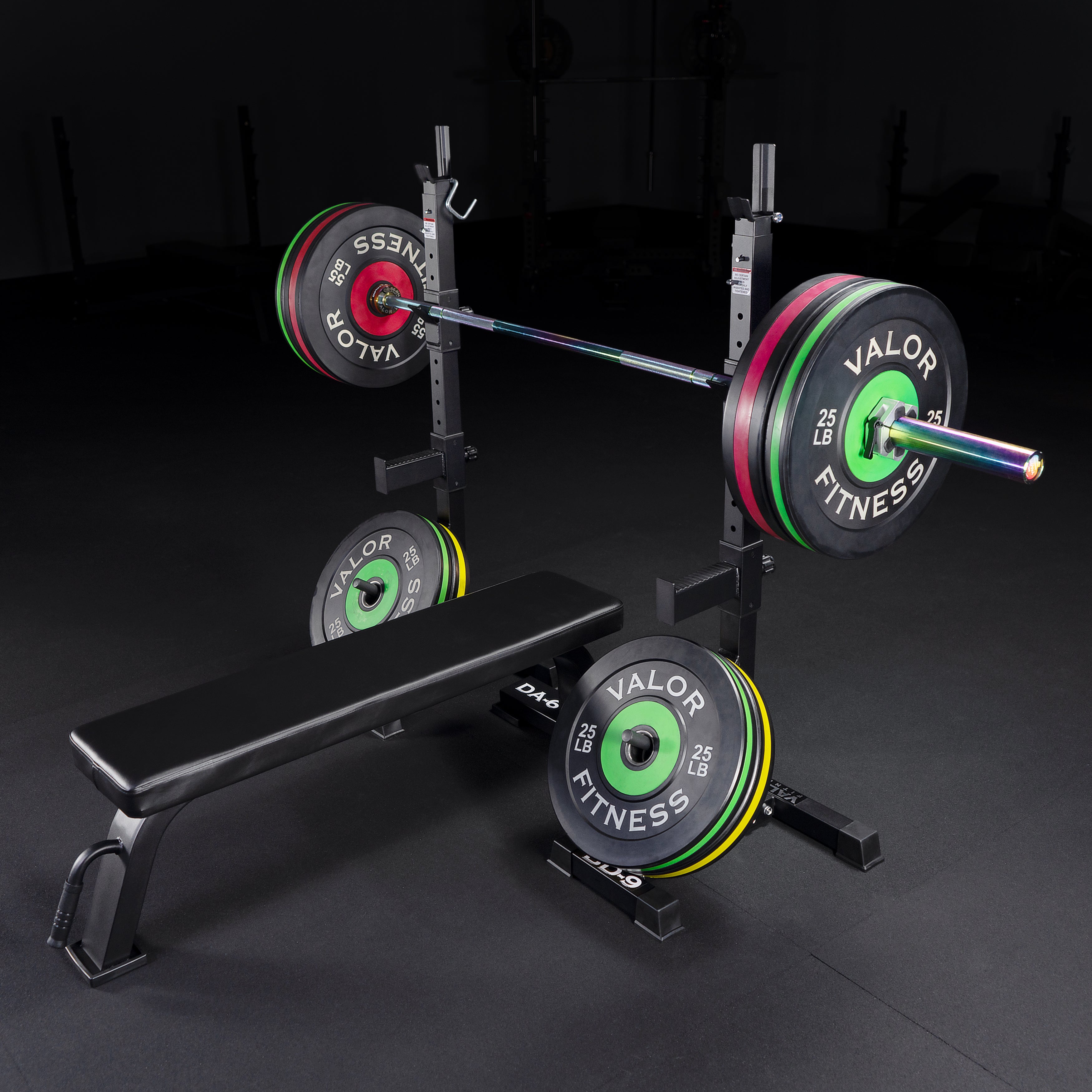Adjustable Squat Stands - Plate Storage & Bar Catch – Valor Fitness
