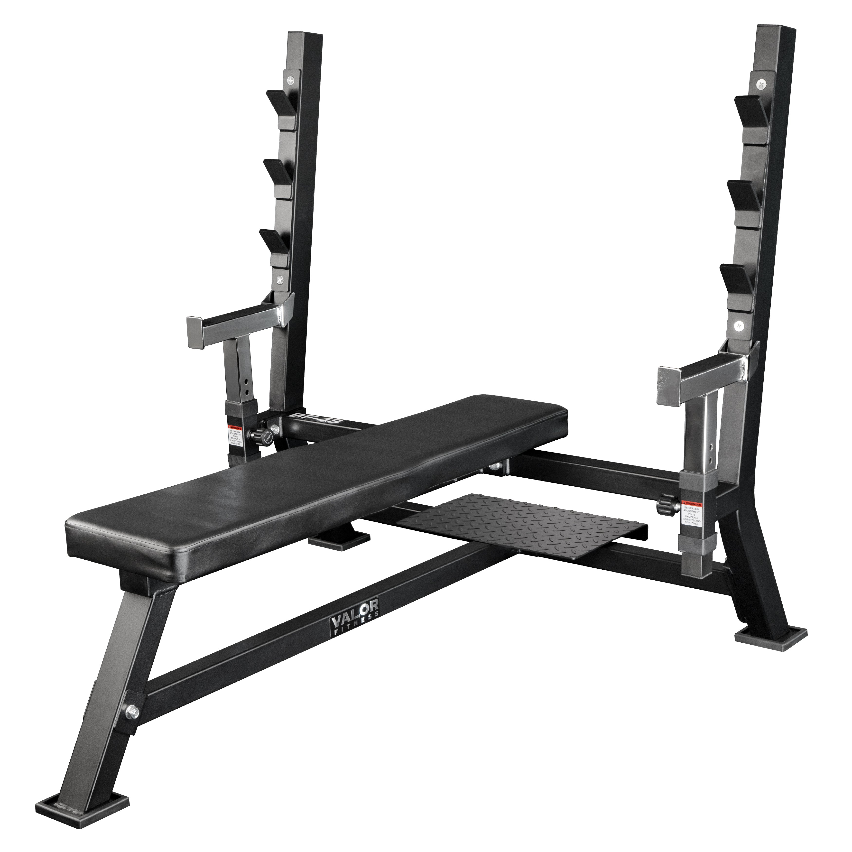 Bench Press Station w/ Storage, Safety Catches & Spotting – Valor