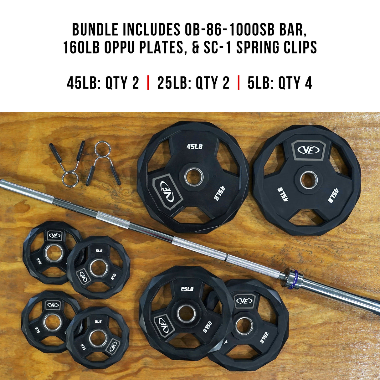 Bench Press Bundle w/ Barbell and Olympic Plates
