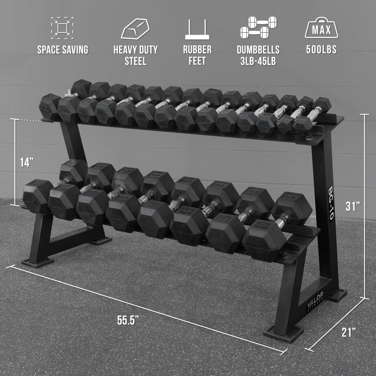 Dumbbell 2 Tier Storage Rack